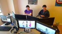 Sergio Prieto y Javier Vara en el estudio.